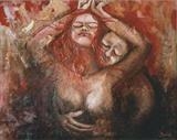 Passion (Sold) by Sonia Di Bella, Painting, Oil on plaster