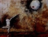 Reaching The Moon (Sold) by Sonia Di Bella, Painting, Oil on canvas